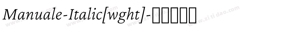 Manuale-Italic[wght]字体转换